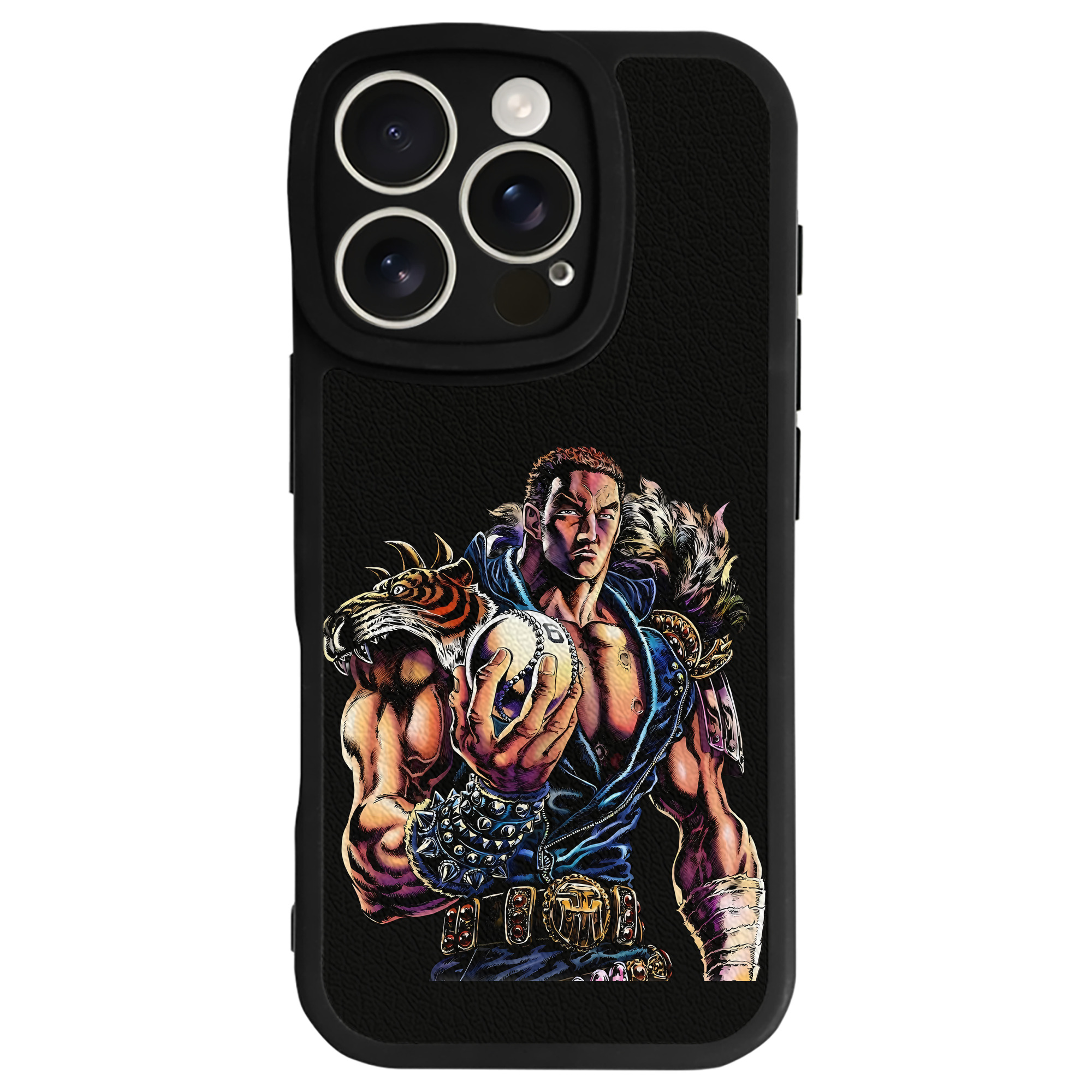 （画像用） 北斗の拳 Fist of the North Star 【iPhone 16シリーズ対応】シリコンスマホケース（レザー調） 材質：シリコン